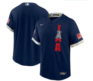 Custom Los Angeles Angels navy All-Star jersey