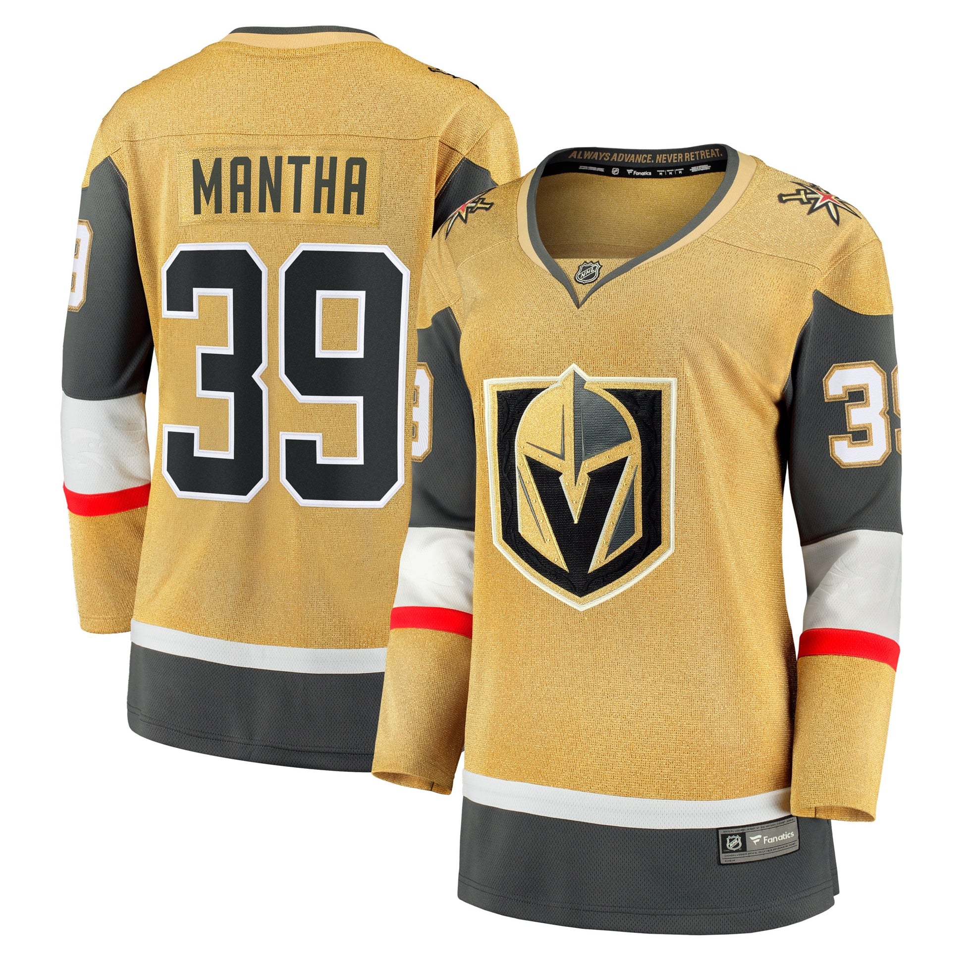 Anthony Mantha Vegas Golden Knights gold Home jersey