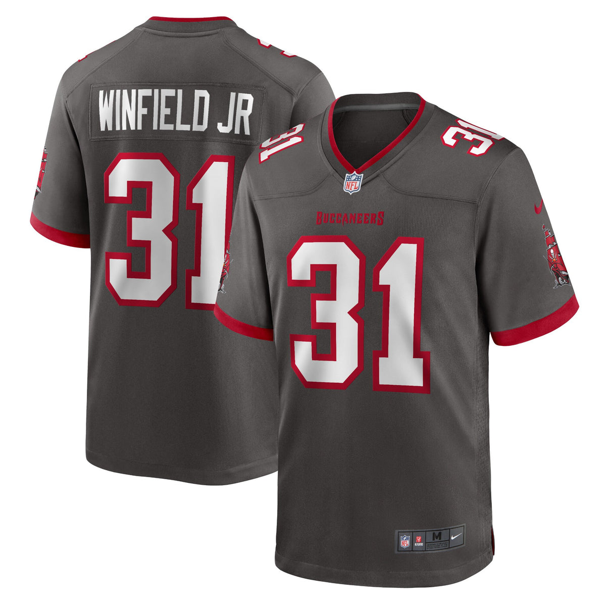 Antoine Winfield Jr Pewter Tampa Bay Buccaneers jersey