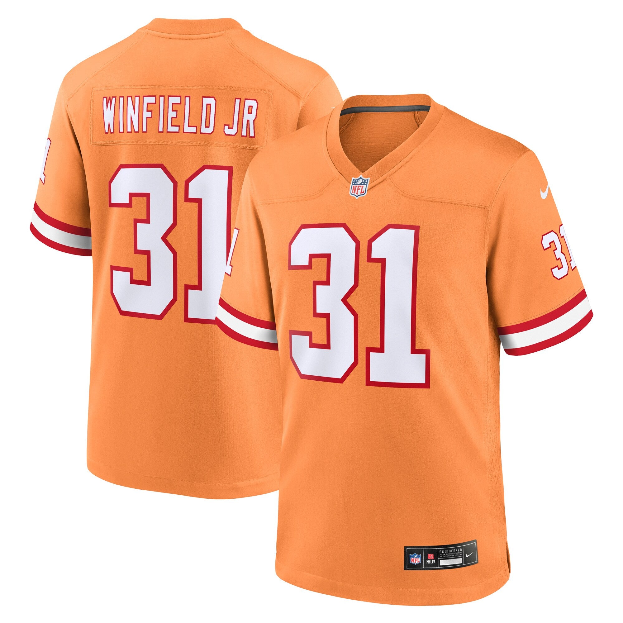 Antoine Winfield Jr Tampa Bay Buccaneers orange Throwback jersey