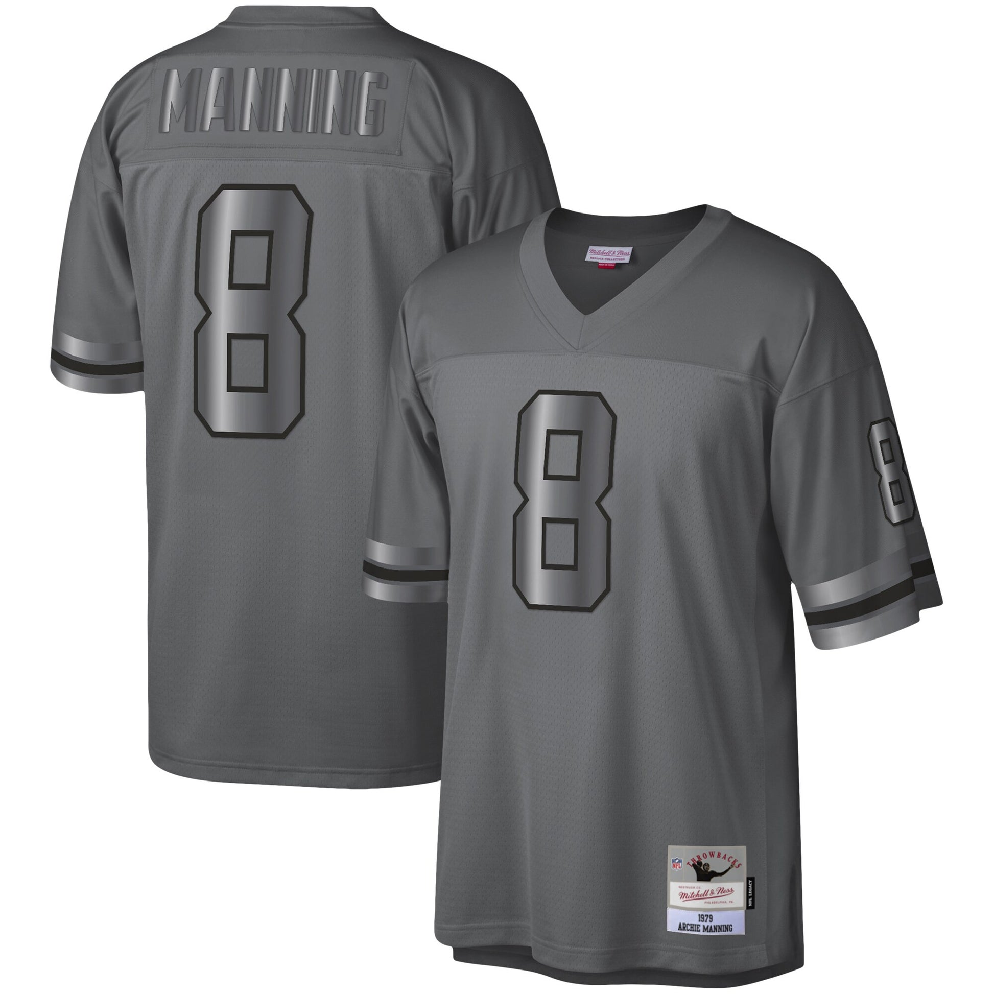 Archie Manning New Orleans Saints charcoal jersey