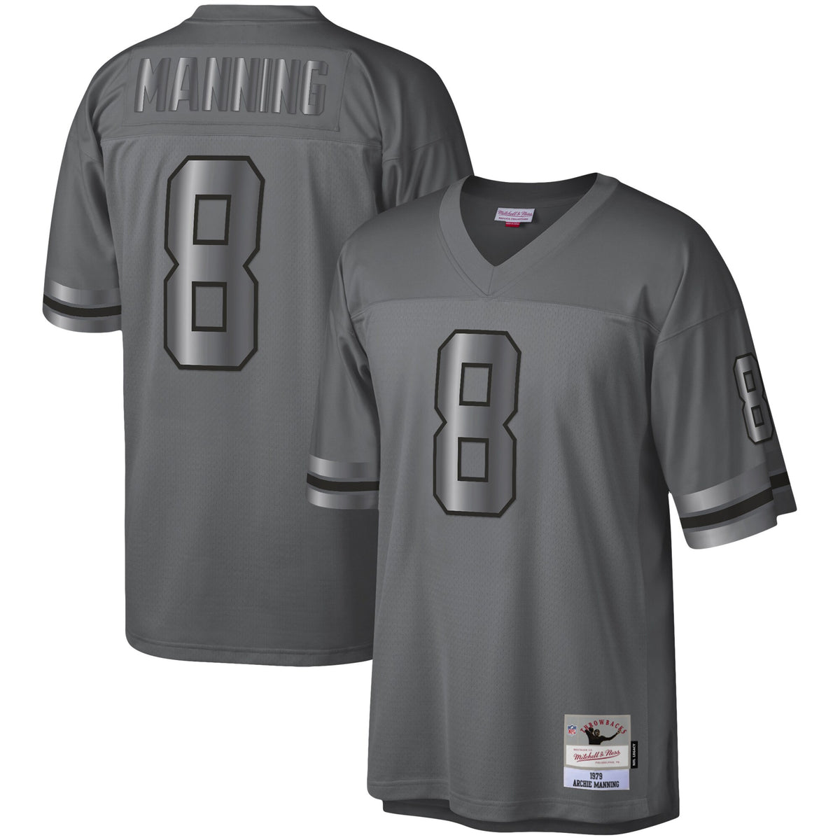 Archie Manning New Orleans Saints charcoal jersey
