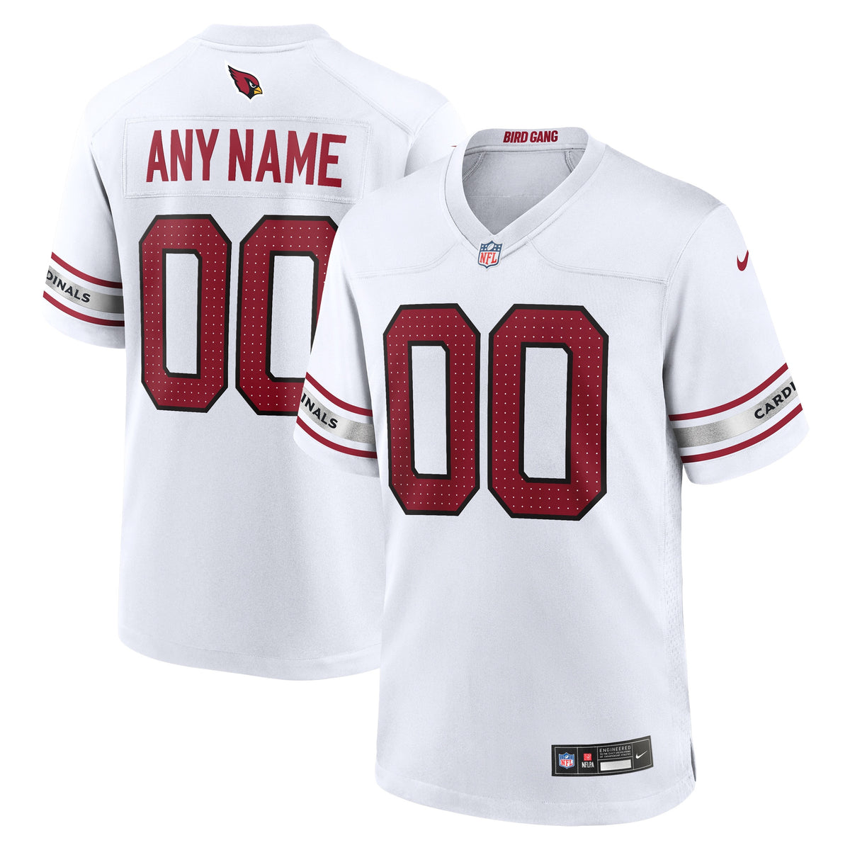 Custom Arizona Cardinals white jersey