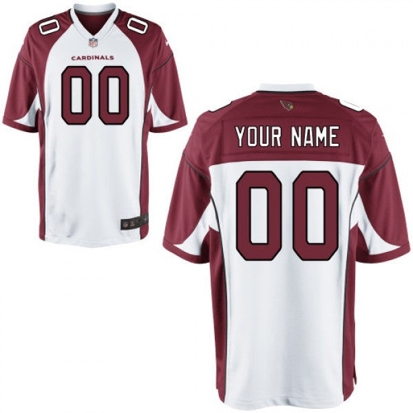 Custom Arizona Cardinals white Game jersey