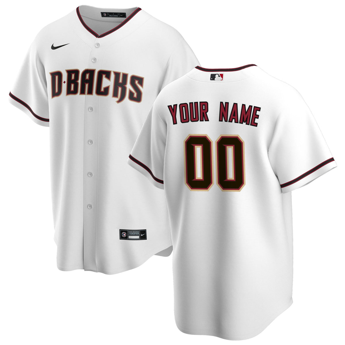 Arizona Diamondbacks white Home jersey