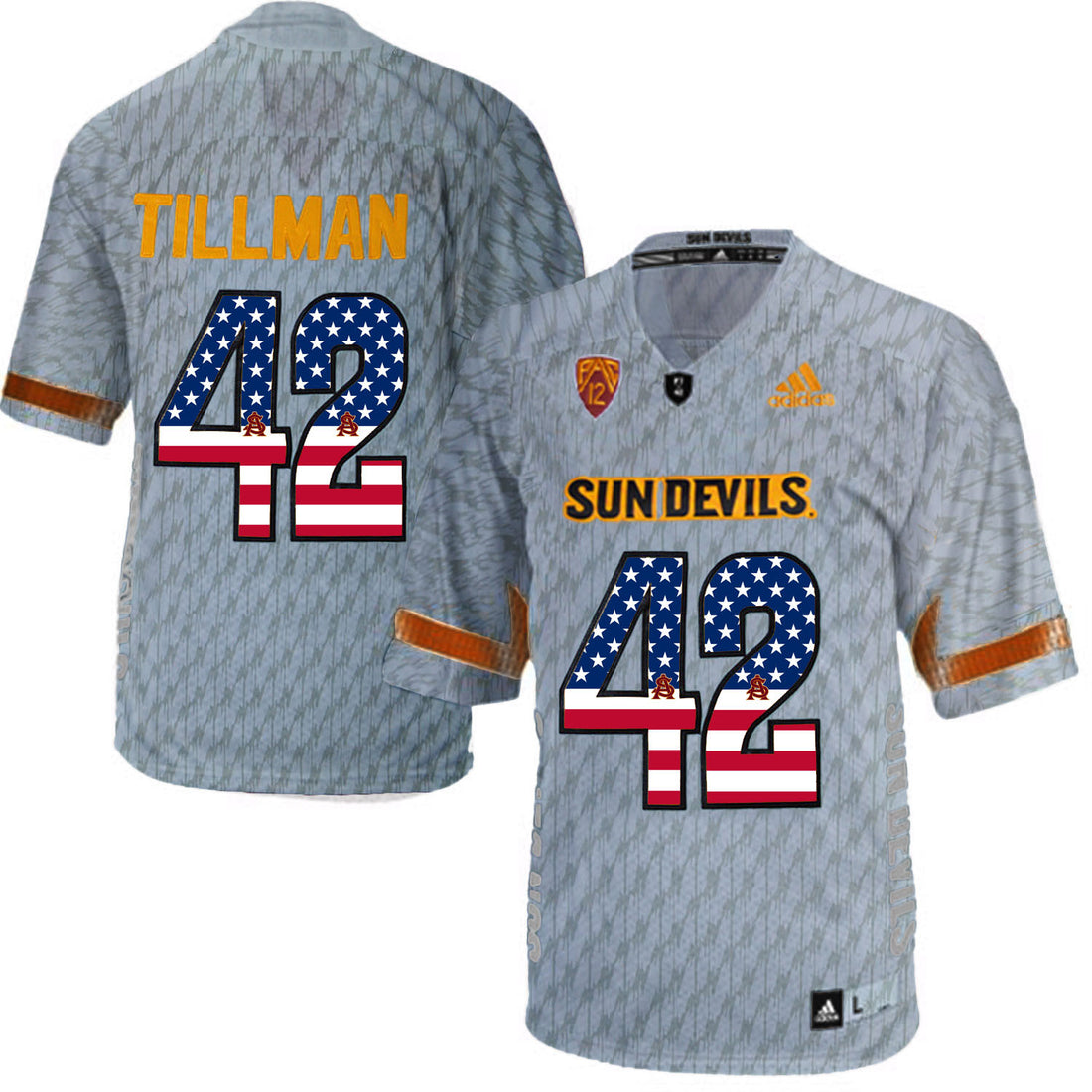 Pat Tillman Arizona State Sun Devils gray jersey