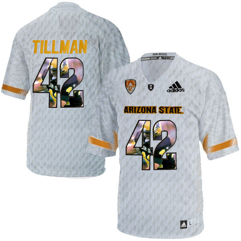 Pat Tillman Ice Logo Print College Arizona State Sun Devils jersey