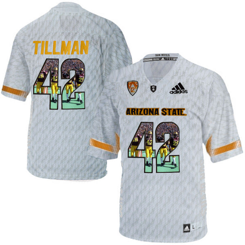 Pat Tillman Ice Logo Print College Arizona State Sun Devils jersey