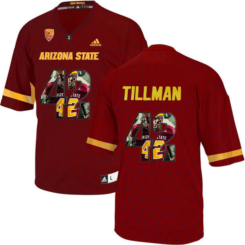 Pat Tillman Arizona State Sun Devils red jersey