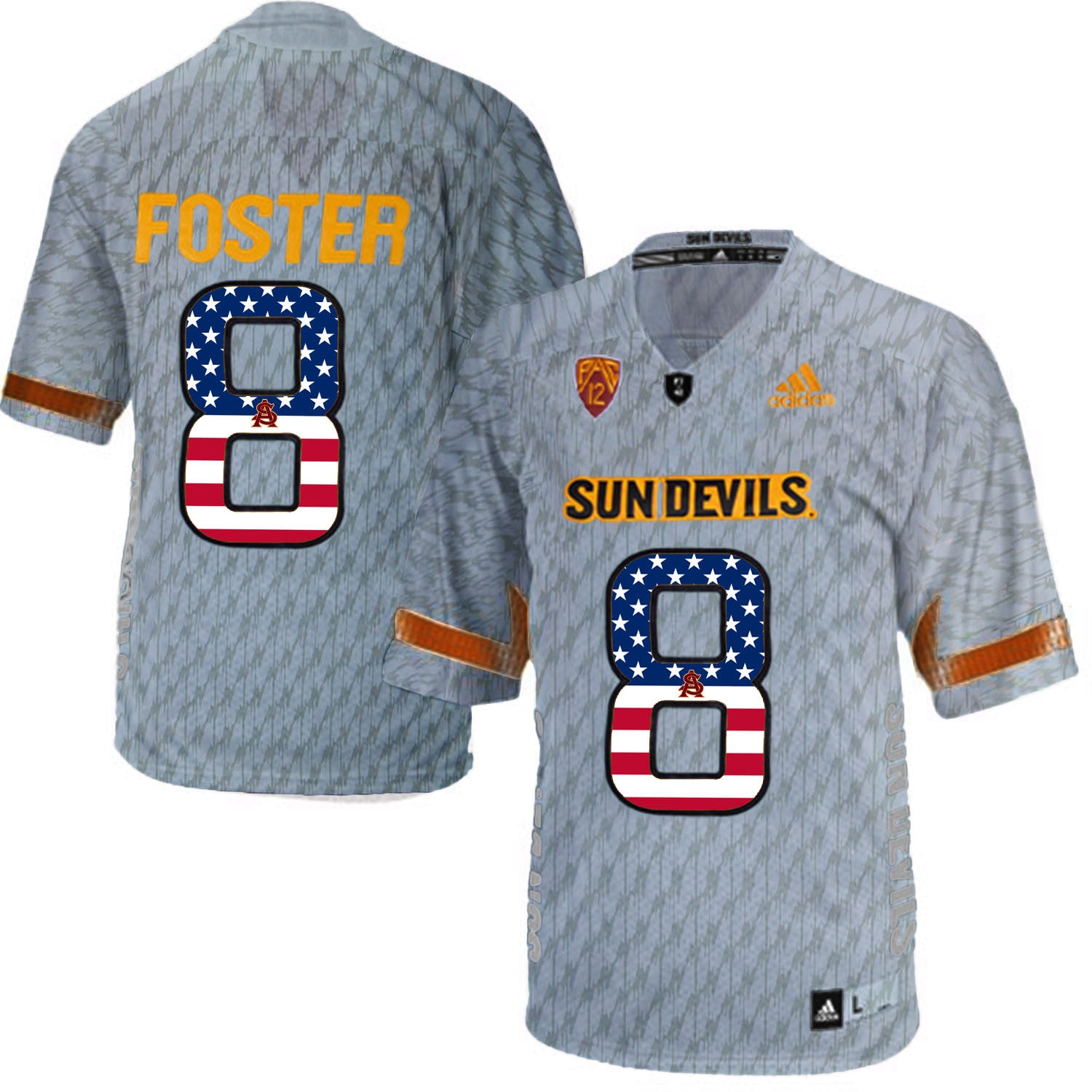 D.J. Foster Arizona State Sun Devils gray jersey