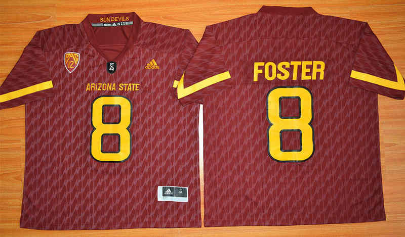 D.J. Foster Arizona State Sun Devils maroon jersey