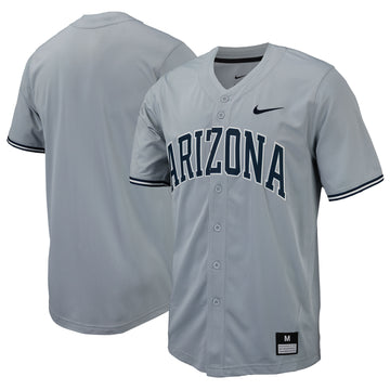 Full-button Arizona Wildcats gray jersey