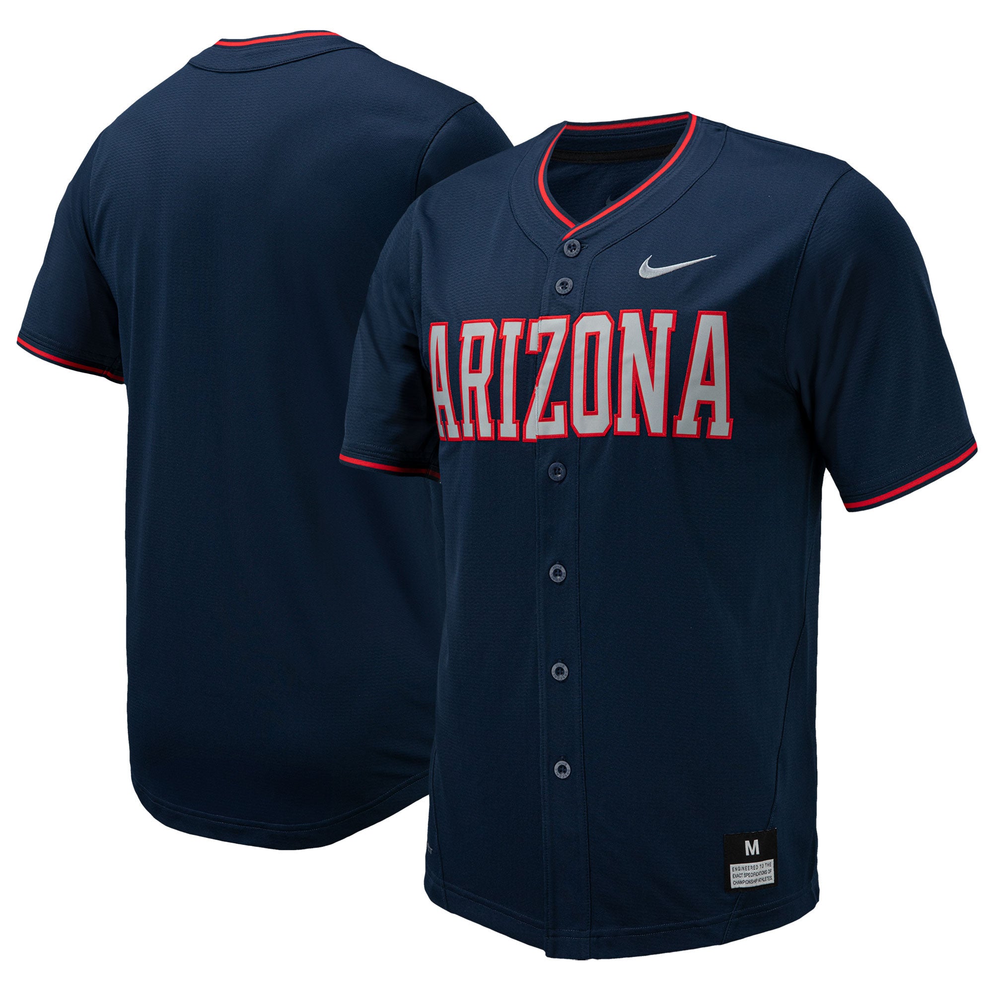 Full-button Arizona Wildcats navy jersey
