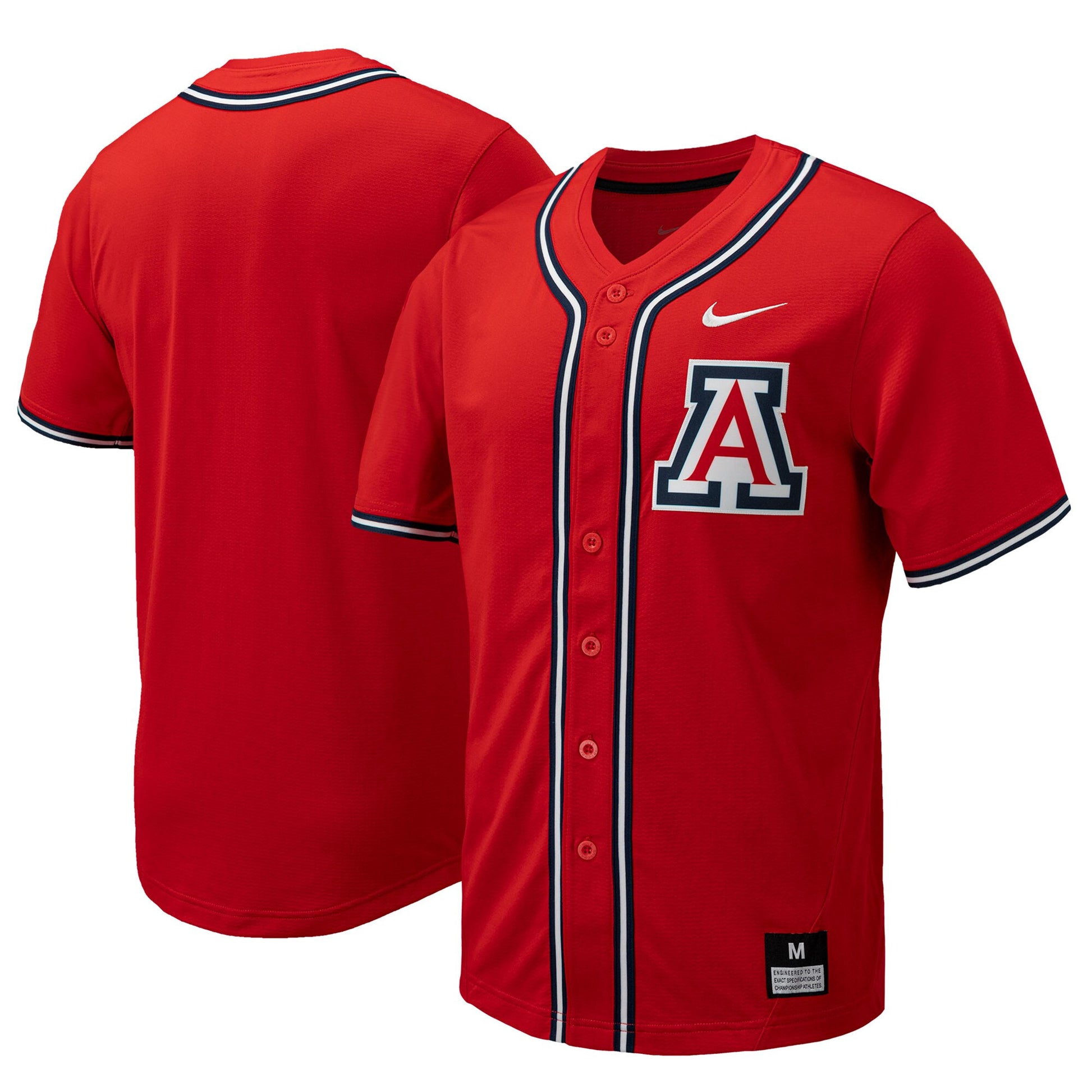 Full-button Arizona Wildcats red jersey