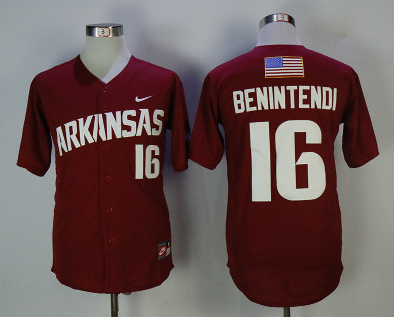 Andrew Benintendi Arkansas Razorbacks red jersey