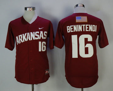 Andrew Benintendi Arkansas Razorbacks red jersey