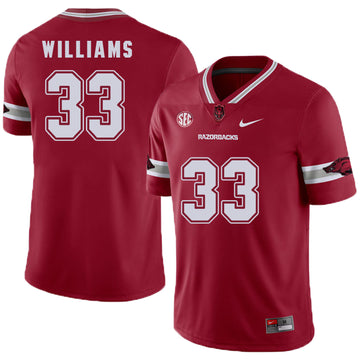 David Williams Arkansas Razorbacks red jersey