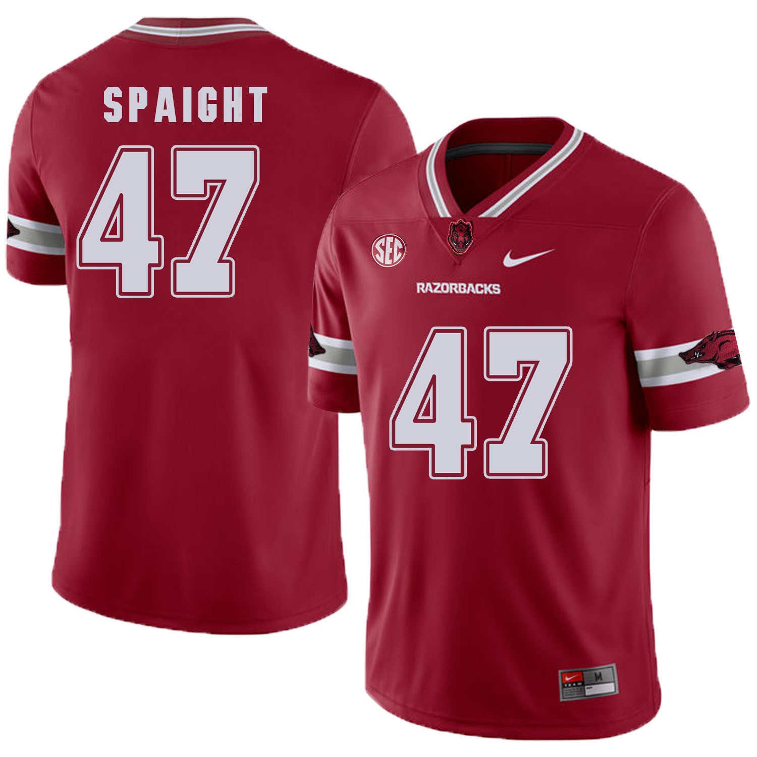 Martrell Spaight Arkansas Razorbacks red jersey