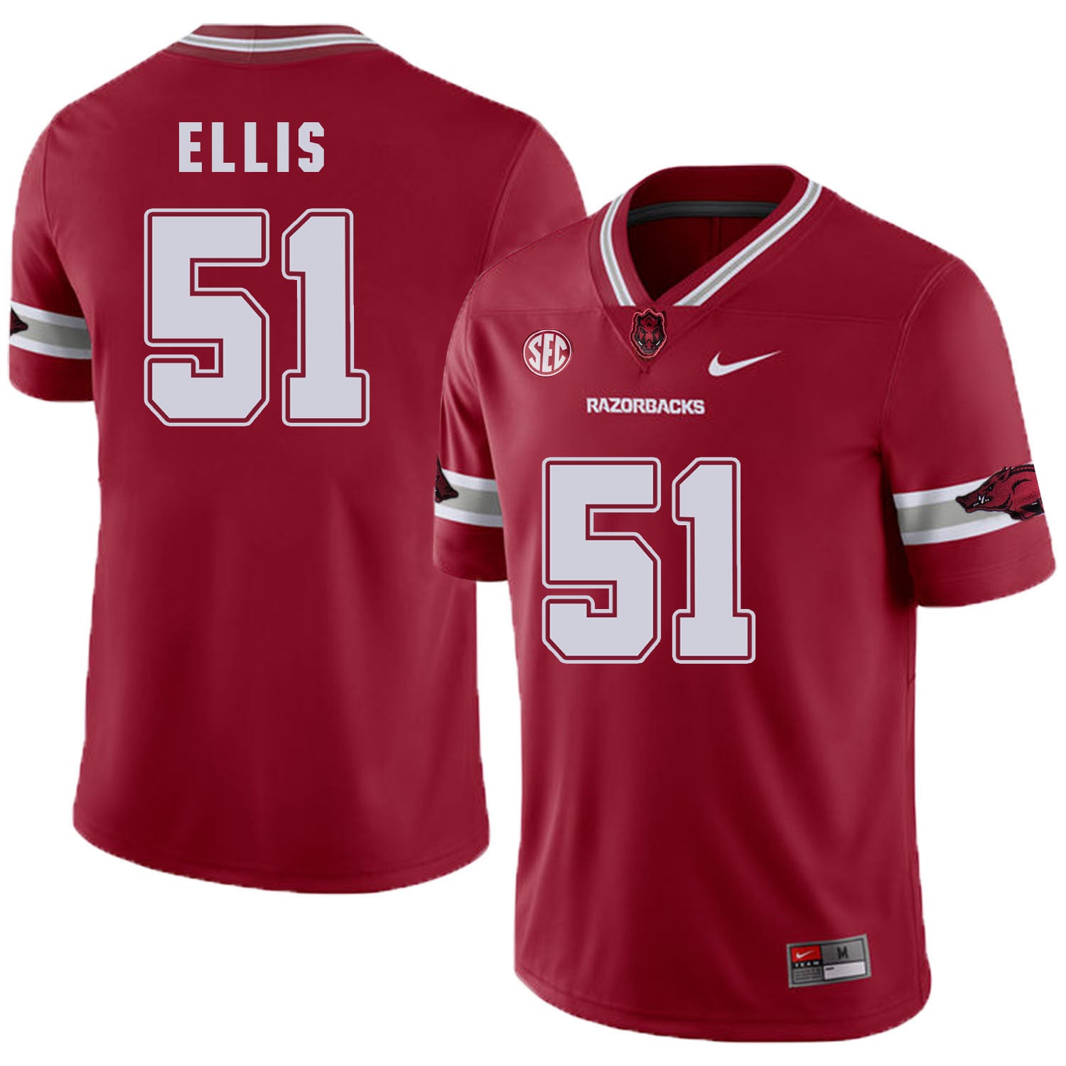 Brooks Ellis Arkansas Razorbacks red jersey