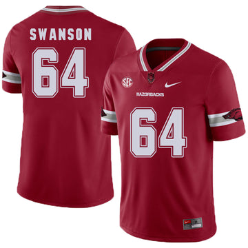 Travis Swanson Arkansas Razorbacks red jersey