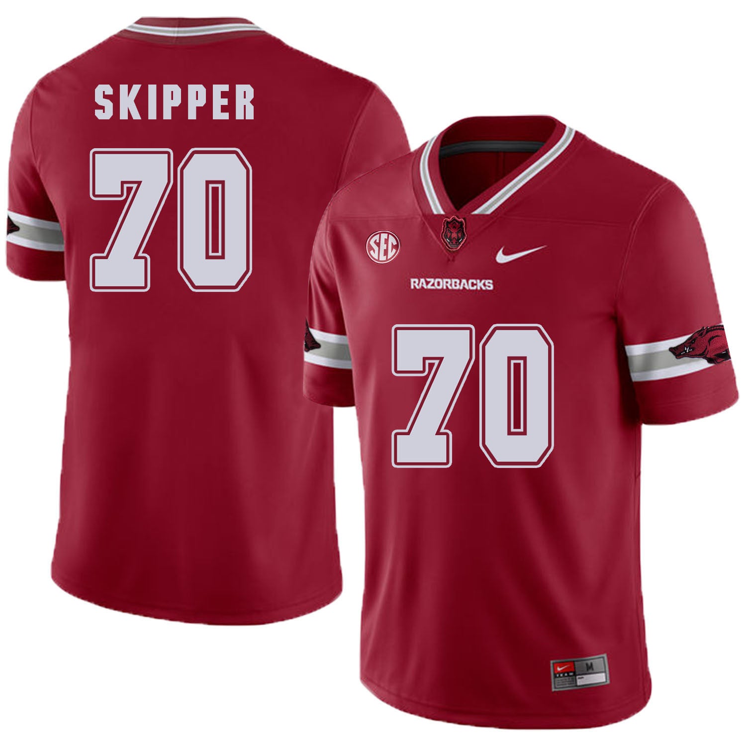Dan Skipper Arkansas Razorbacks red jersey