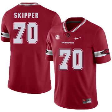 Dan Skipper Arkansas Razorbacks red jersey
