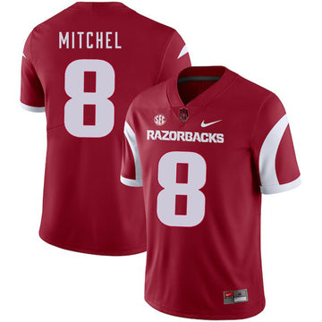 Tevin Mitchel Arkansas Razorbacks red jersey