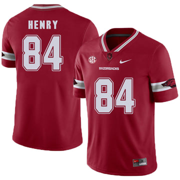 Hunter Henry Arkansas Razorbacks red jersey