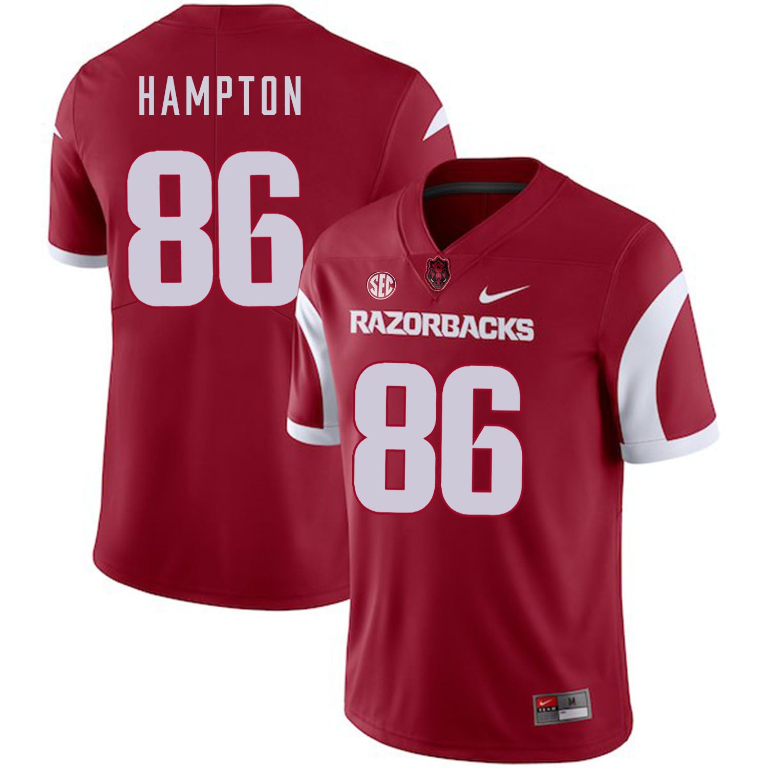 Dan Hampton Arkansas Razorbacks red jersey