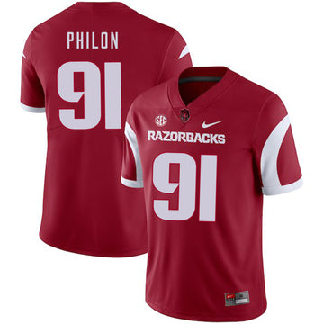Darius Philon Arkansas Razorbacks red jersey