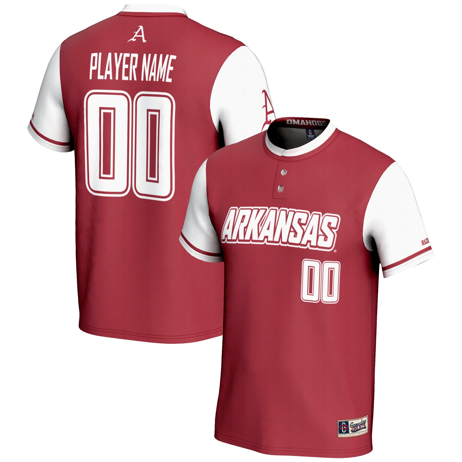 Softball Arkansas Razorbacks red jersey