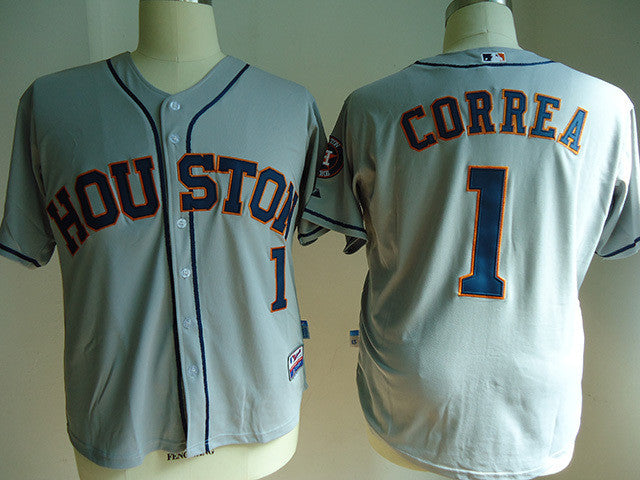 Carlos Correa Houston Astros grey jersey
