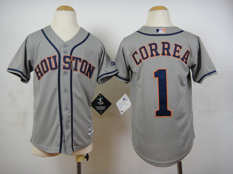 Carlos Correa Houston Astros grey jersey