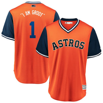 Carlos Correa I Am Groot Houston Astros orange jersey