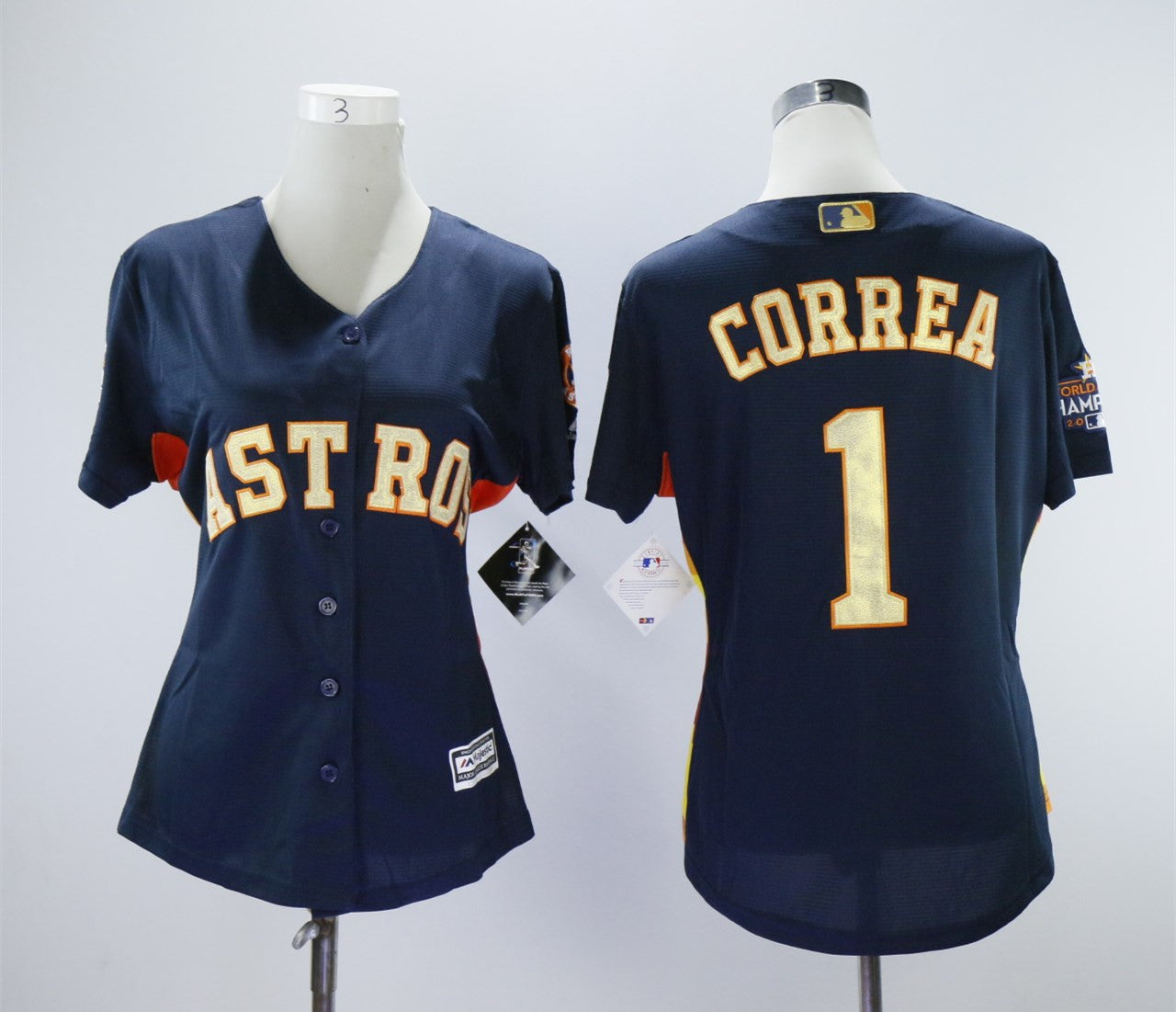 Carlos Correa Houston Astros navy jersey