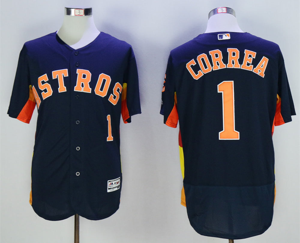 Carlos Correa Houston Astros navy jersey