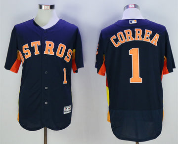 Carlos Correa Houston Astros navy jersey