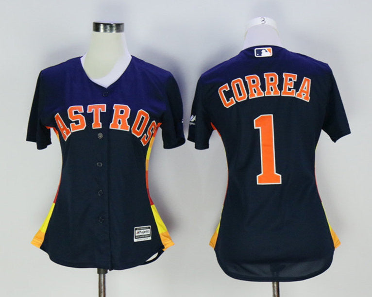 Carlos Correa Houston Astros navy jersey