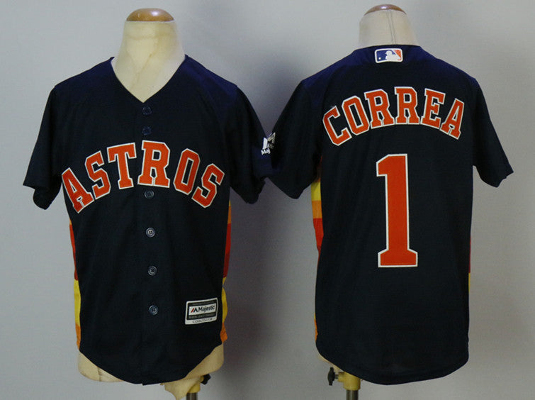 Carlos Correa Houston Astros navy jersey