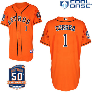Carlos Correa Houston Astros orange Alternate jersey