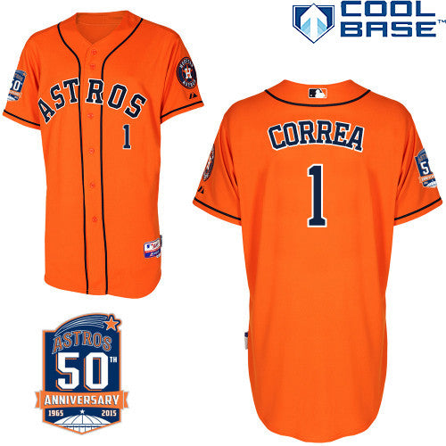 Carlos Correa Houston Astros orange Alternate jersey