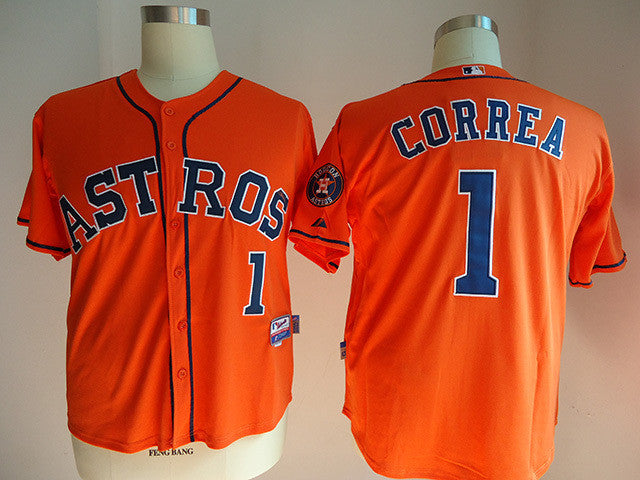 Carlos Correa Houston Astros orange jersey