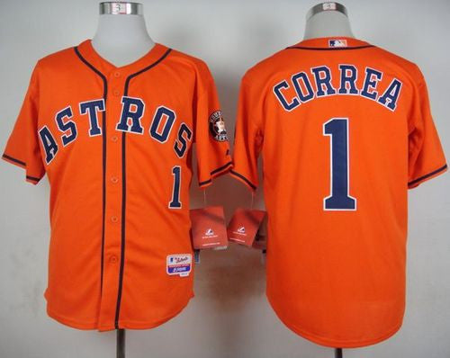 Carlos Correa Houston Astros orange jersey
