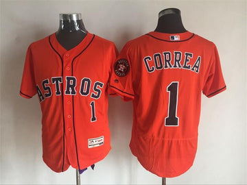 Carlos Correa Houston Astros orange jersey