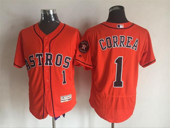 Carlos Correa Houston Astros orange jersey