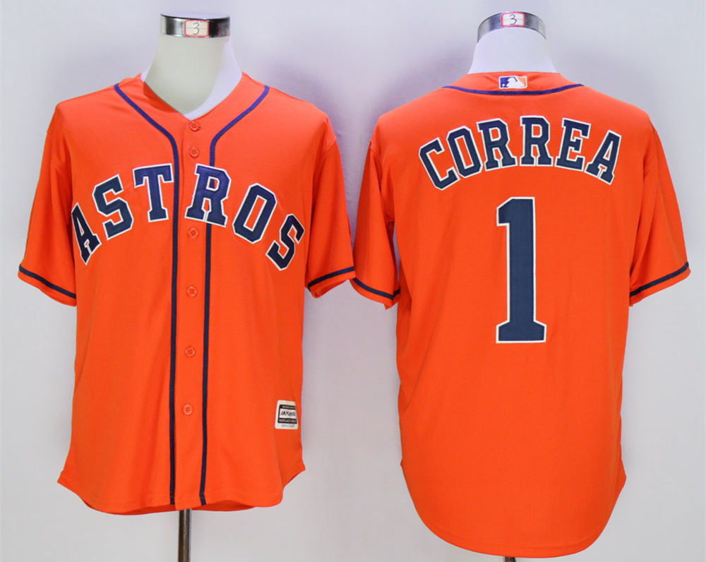 Carlos Correa Houston Astros orange jersey