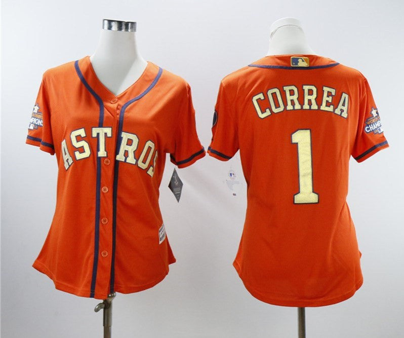 Carlos Correa Houston Astros orange jersey