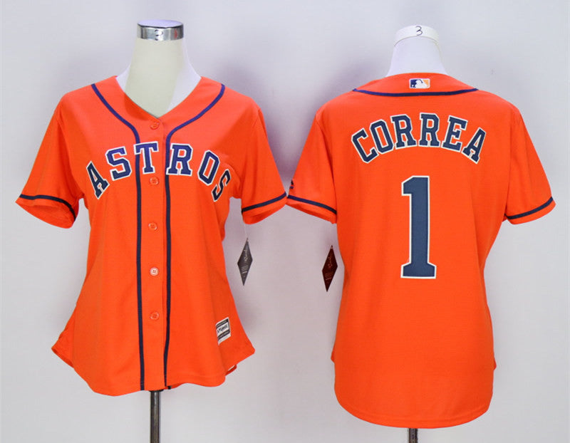 Carlos Correa Houston Astros orange jersey