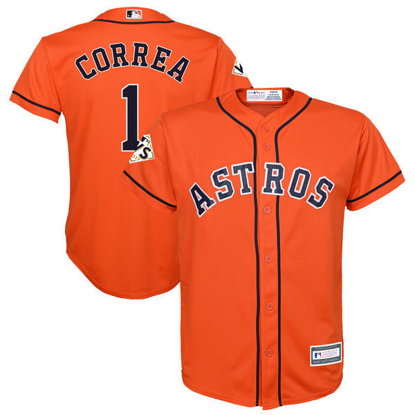 Carlos Correa Houston Astros orange jersey