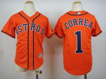 Carlos Correa Houston Astros orange jersey